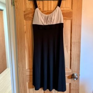 Jessica Howard Evenings Black and White Mid-Length Dress Size 16